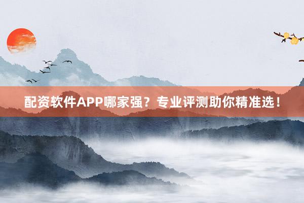 配资软件APP哪家强？专业评测助你精准选！