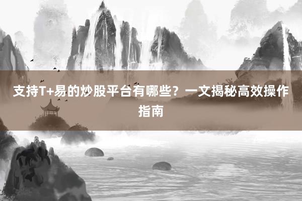 支持T+易的炒股平台有哪些？一文揭秘高效操作指南
