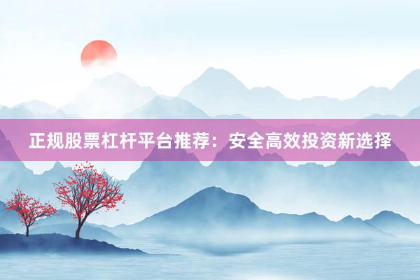 正规股票杠杆平台推荐：安全高效投资新选择