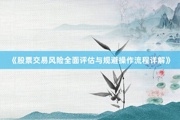 《股票交易风险全面评估与规避操作流程详解》