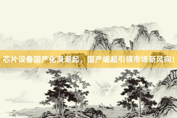 芯片设备国产化浪潮起，国产崛起引领市场新风向！
