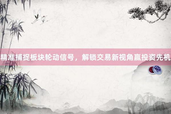 精准捕捉板块轮动信号，解锁交易新视角赢投资先机