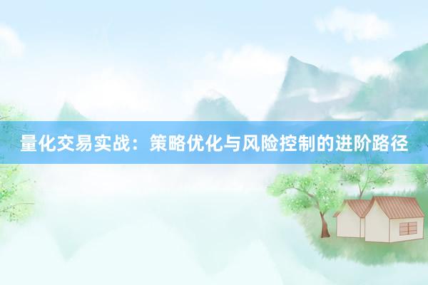 量化交易实战：策略优化与风险控制的进阶路径