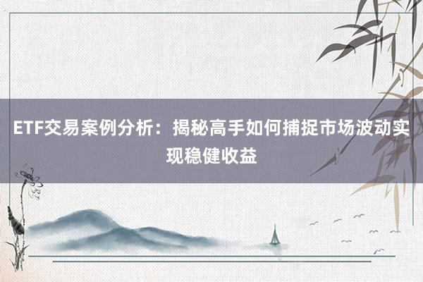 ETF交易案例分析：揭秘高手如何捕捉市场波动实现稳健收益