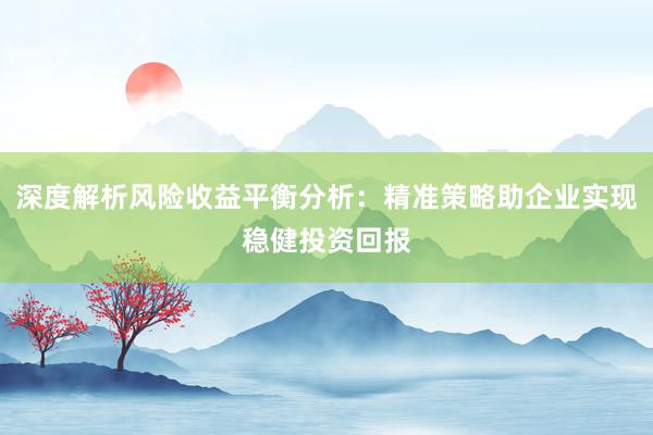 深度解析风险收益平衡分析：精准策略助企业实现稳健投资回报