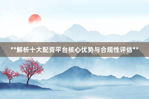 **解析十大配资平台核心优势与合规性评估**